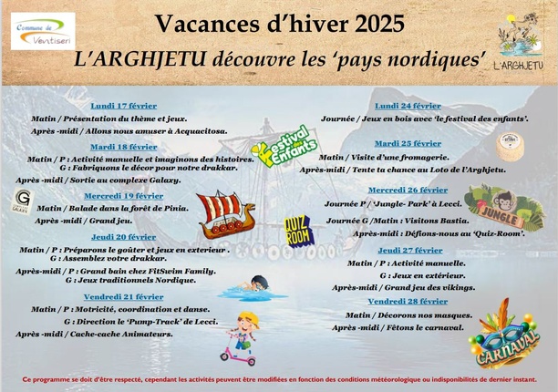 ALSH L'ARGHJETU : Hiver 2025